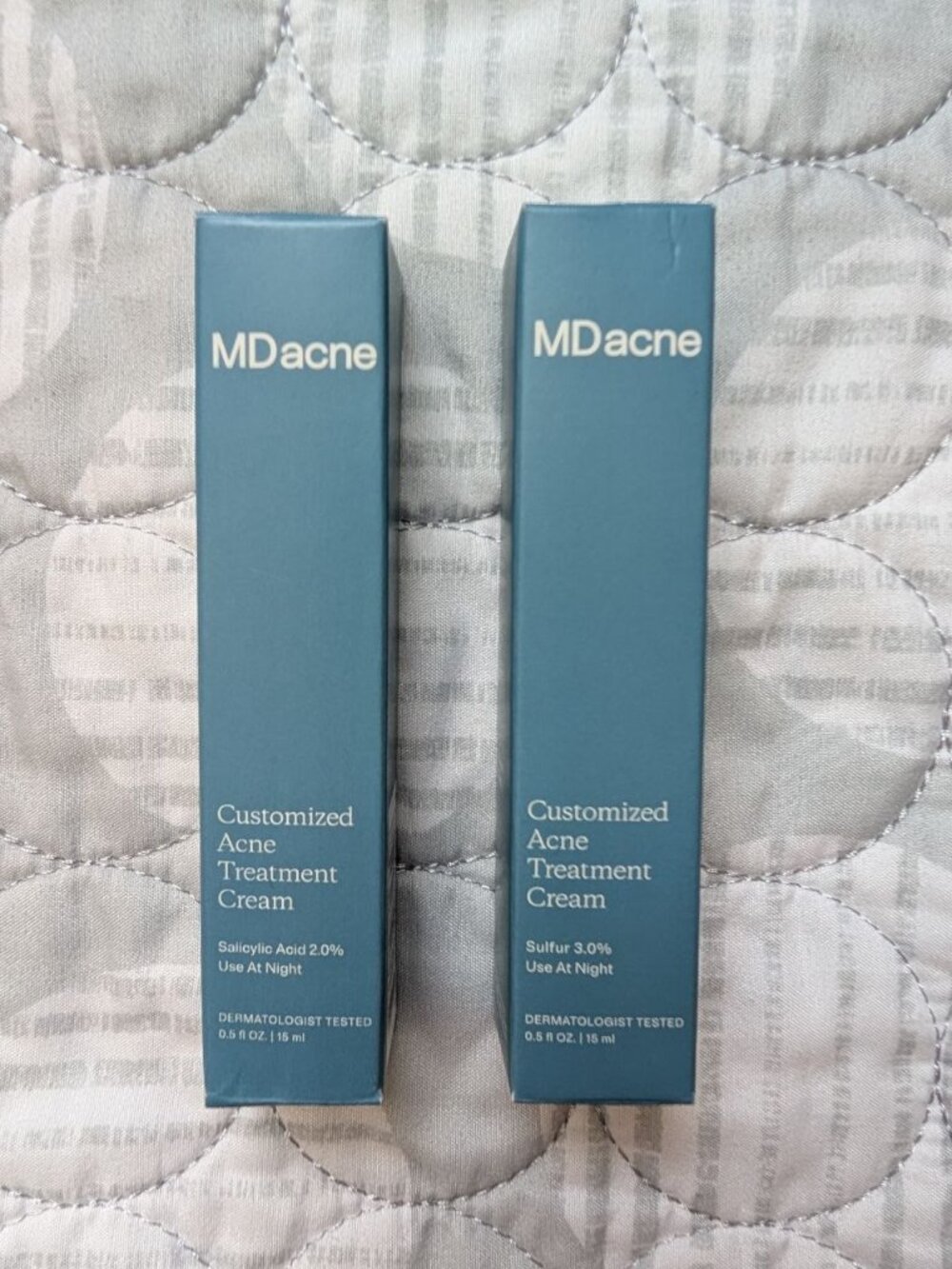 2 MDacne Customized Treatment Cream Night Salicylic Acid 2.0% .5 oz Tube 15mL